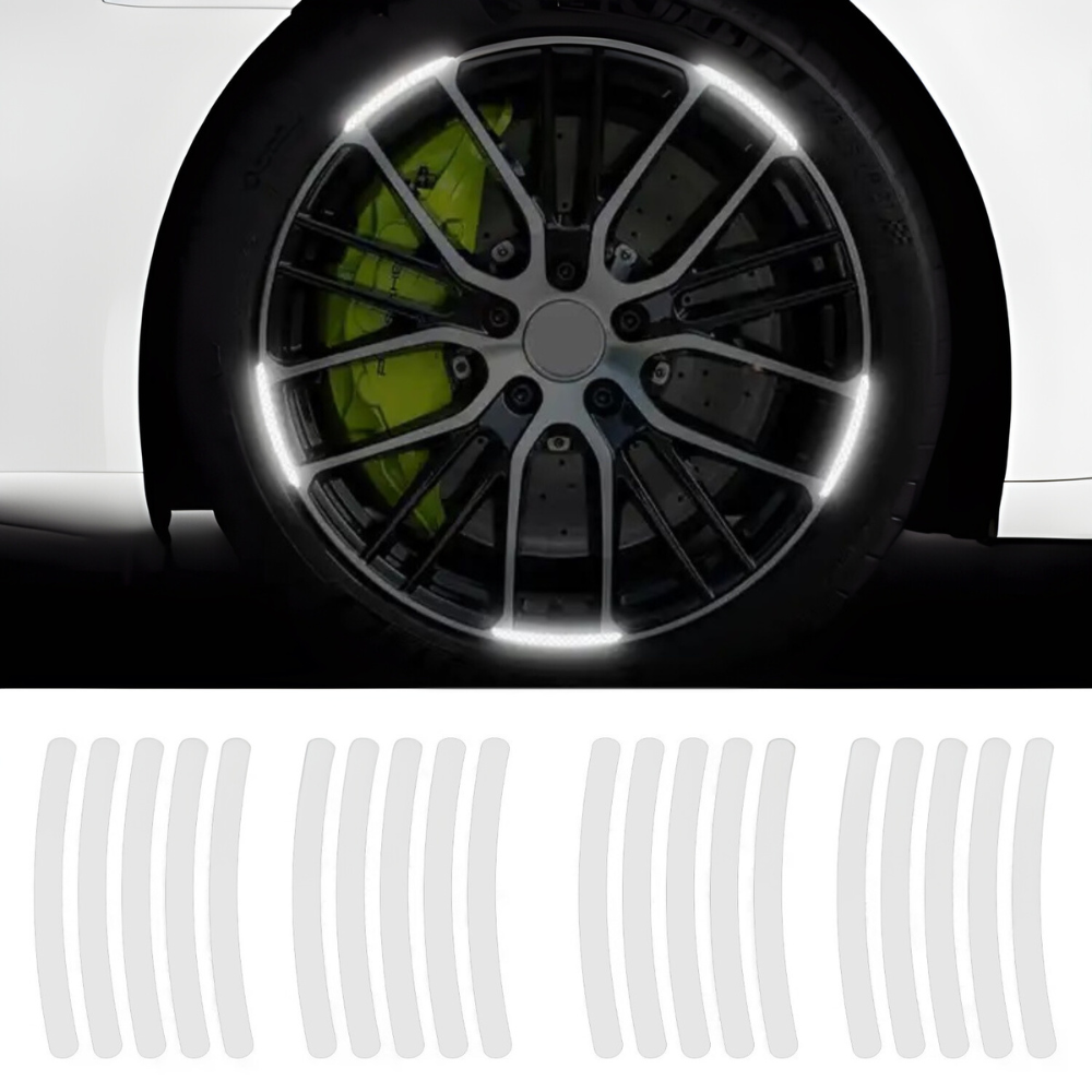 Set 20 bucati Elemente Reflectorizante "Wheel Arch" pentru autoturisme, biciclete, motociclete, atv-uri, scutere