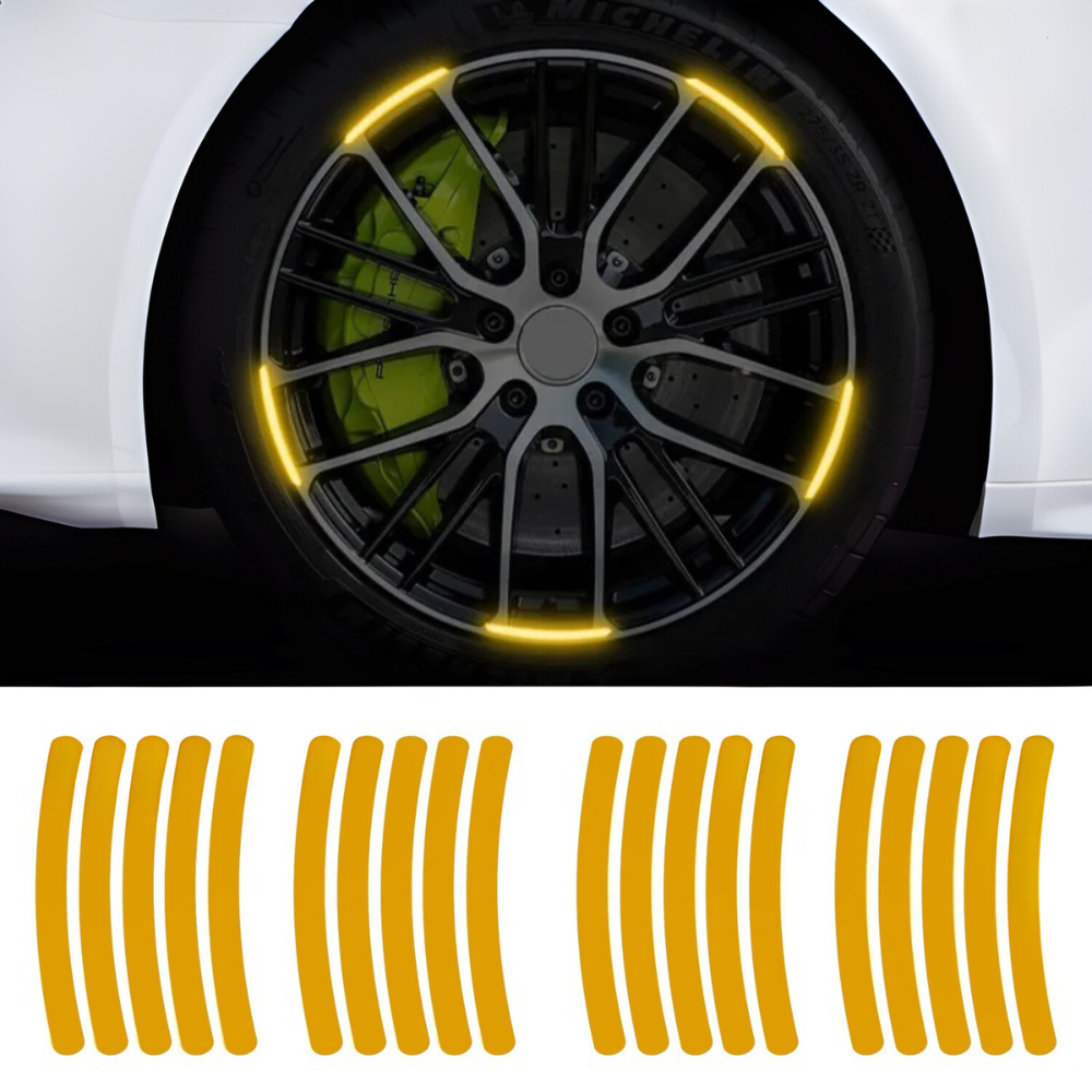 Set 20 bucati Elemente Reflectorizante "Wheel Arch" pentru autoturisme, biciclete, motociclete, atv-uri, scutere