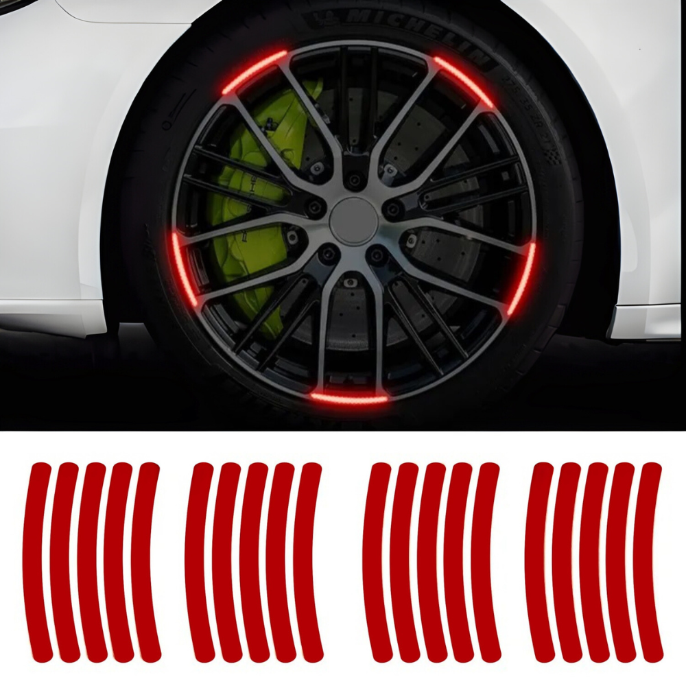 Set 20 bucati Elemente Reflectorizante "Wheel Arch" pentru autoturisme, biciclete, motociclete, atv-uri, scutere