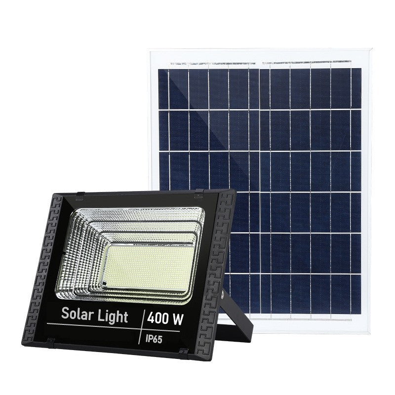 Proiector LED SMD 400W cu incarcare solara Smart, panou solar, cu telecomanda, suport prindere, material ABS, 12AH, 473 LED-uri, 969Lm, 20x15 cm, negru