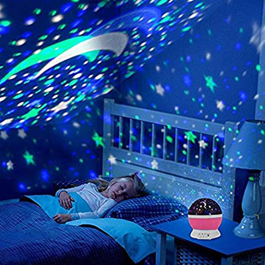 Proiector LED cu alimentare USB, model "Galaxy Stars" cu 9 moduri de afisare