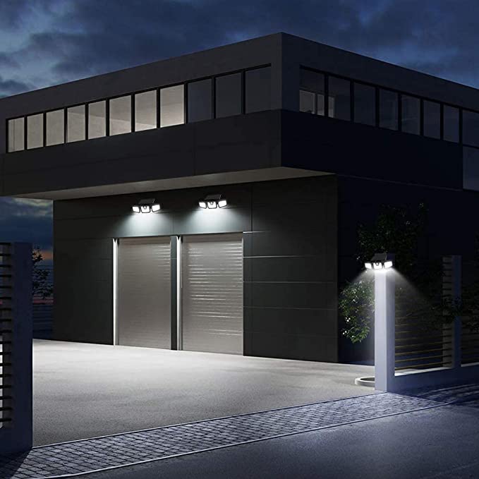 Lampa Solara LED, reglabila, model TRIO, cu senzor crepuscular si senzor de miscare