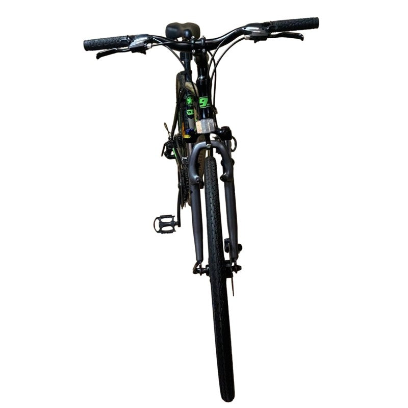 Bicicleta hibrida 700C, de munte si oras, cadru 18 inch aluminiu, 21 viteze Shimano, frane pe disc
