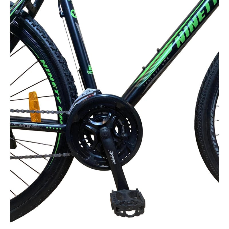 Bicicleta hibrida 700C, de munte si oras, cadru 18 inch aluminiu, 21 viteze Shimano, frane pe disc