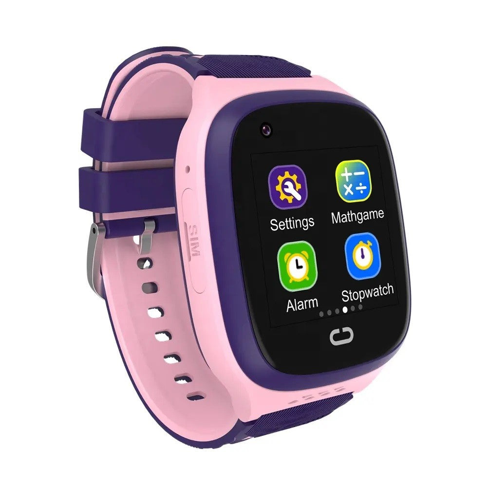 Ceas Smartwatch Smart, Pentru Copii, LT31E-4G cu Functie Telefon, Localizare GPS, Istoric Traseu, Apel de Monitorizare, Camera, Mov/Roz