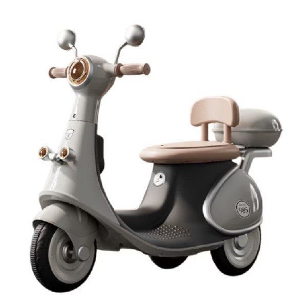 Motocicletă Electrică cu 3 Roti, Smart, Acumulator Încarcare, Anti-Rasturnare, Lumini, Sunete, Baterie 6V 7Ah, Telecomanda, 95x67x36cm, Gri