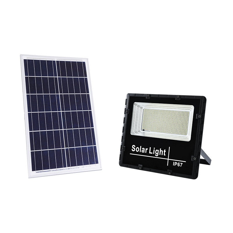 Proiector LED SMD 400W cu incarcare solara Smart, panou solar, cu telecomanda, suport prindere, material ABS, 12AH, 473 LED-uri, 969Lm, 20x15 cm, negru