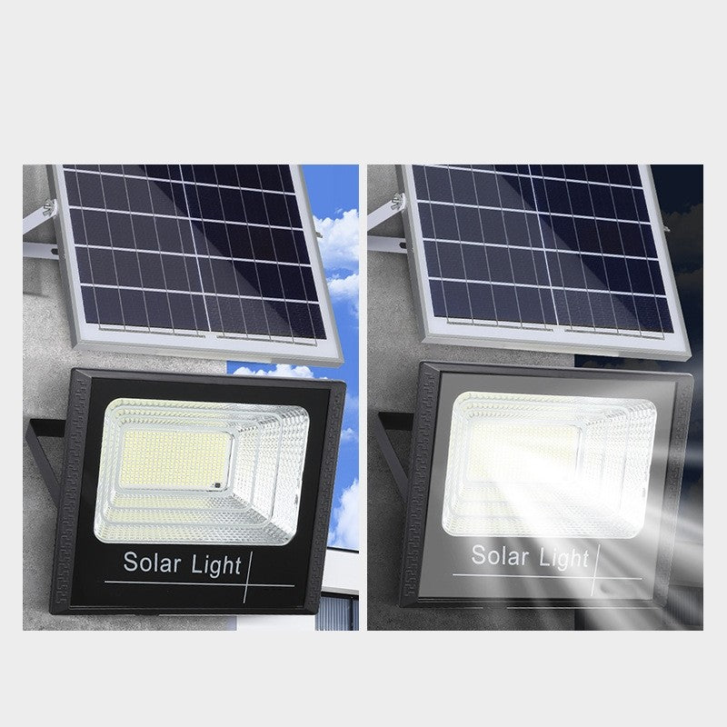 Proiector LED SMD 400W cu incarcare solara Smart, panou solar, cu telecomanda, suport prindere, material ABS, 12AH, 473 LED-uri, 969Lm, 20x15 cm, negru