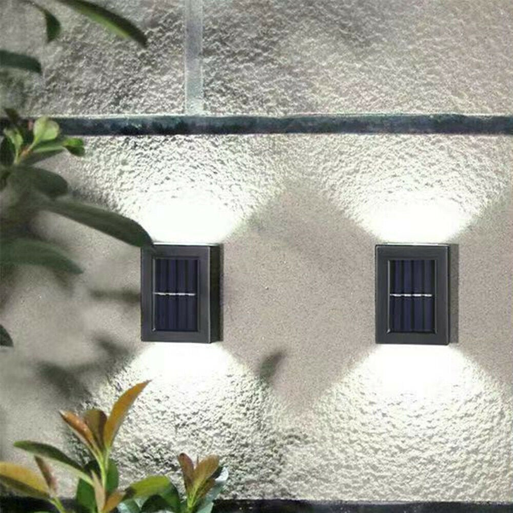Lampă Solară de Exterior pentru Perete – Iluminare Verticală Sus-Jos cu Lumină Caldă Ambientă