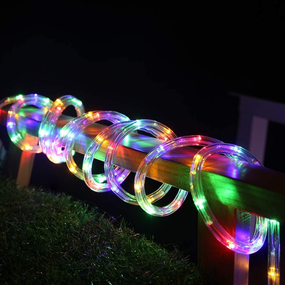 Instalatie Craciun, 100 m, 2400 Led-uri, Furtun Luminos, Multicolor, Transformator, Sectionabila, 220 V, Smart
