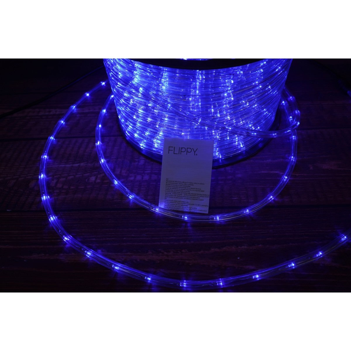 Instalatie Craciun, 50 m, 1200 Led-uri, Furtun Luminos, Albastru, Transformator, Sectionabila, 220 V, Smart (Copy)