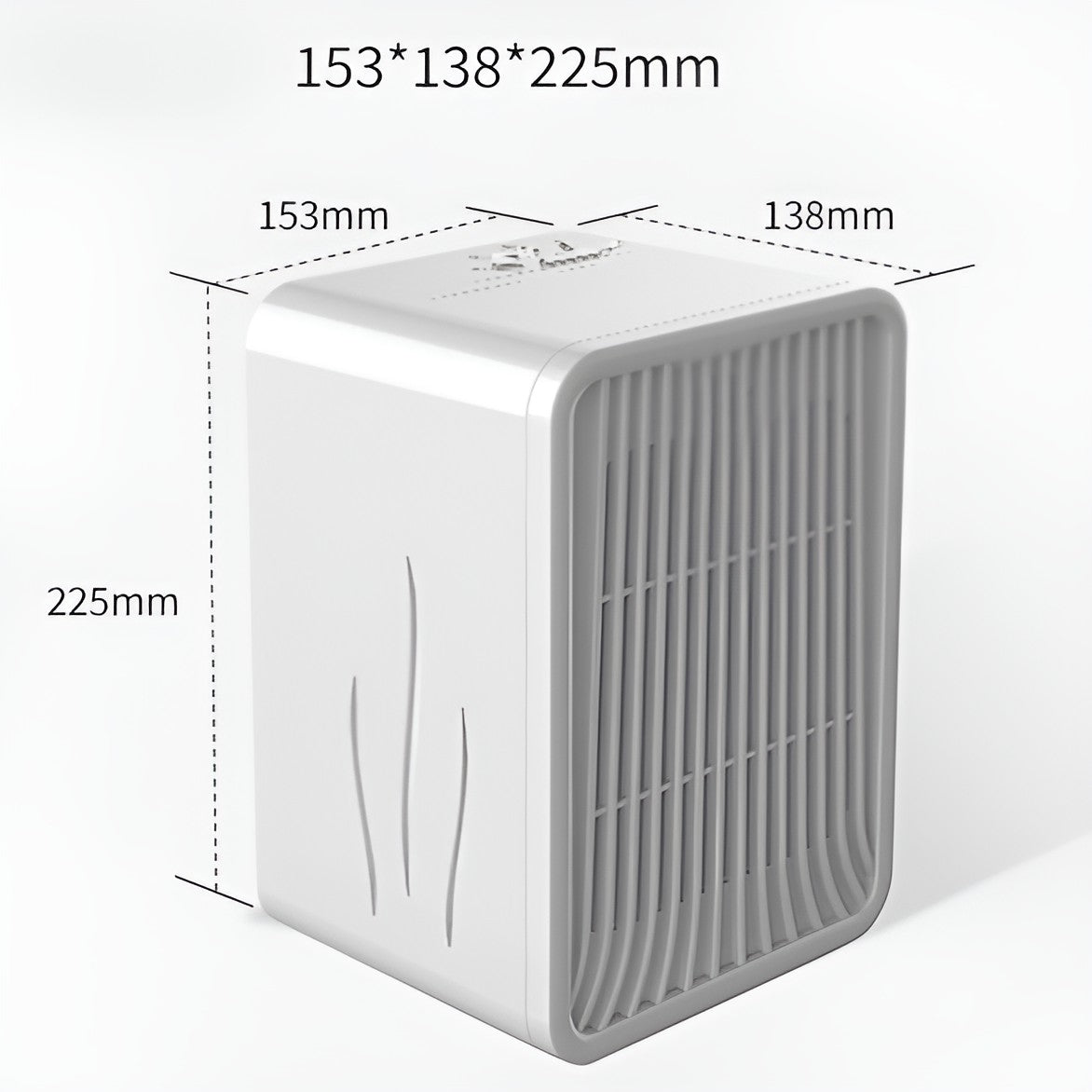 Mini Incalzitor pentru Birou, Smart, Incalzire si Racire, 1000-1200W, cu Lumini, cu Maner, Lungime Cablu 1.5 m, 3 Trepte de Temperatura, 15.3x13.8x22.5 cm, Alb