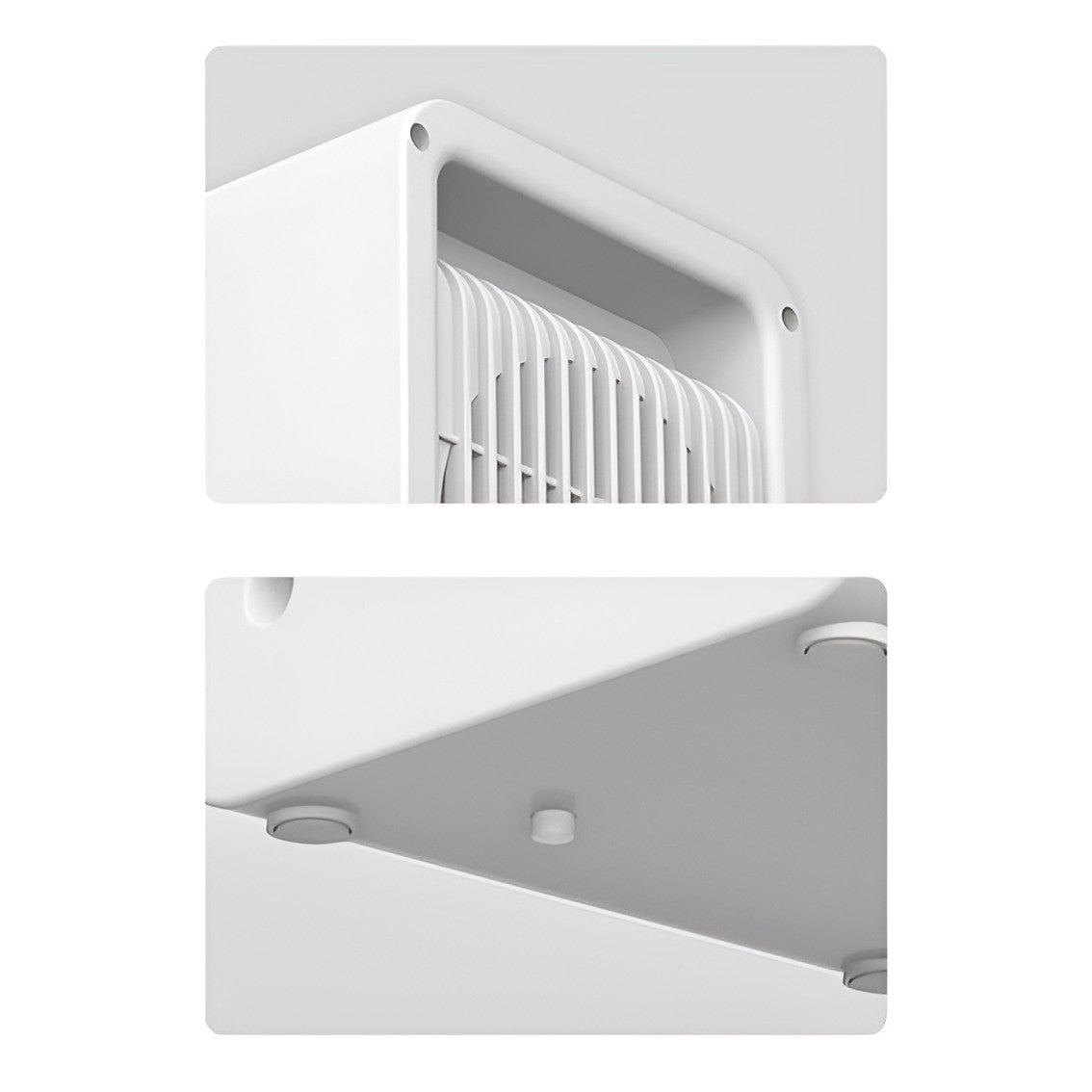 Mini Incalzitor pentru Birou, Smart, Incalzire si Racire, 1000-1200W, cu Lumini, cu Maner, Lungime Cablu 1.5 m, 3 Trepte de Temperatura, 15.3x13.8x22.5 cm, Alb