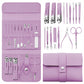 Set Manichiura si Pedichiura 16-in-1 cu plic din piele ecologica, model "MANI-CUT"