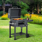 Gratar BBQ pe carbune, capac rabatabil cu termometru, roti transport, 115x46x106 cm, grill 61.5x46x51 cm
