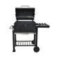 Gratar BBQ pe carbune, capac rabatabil cu termometru, roti transport, 115x46x106 cm, grill 61.5x46x51 cm