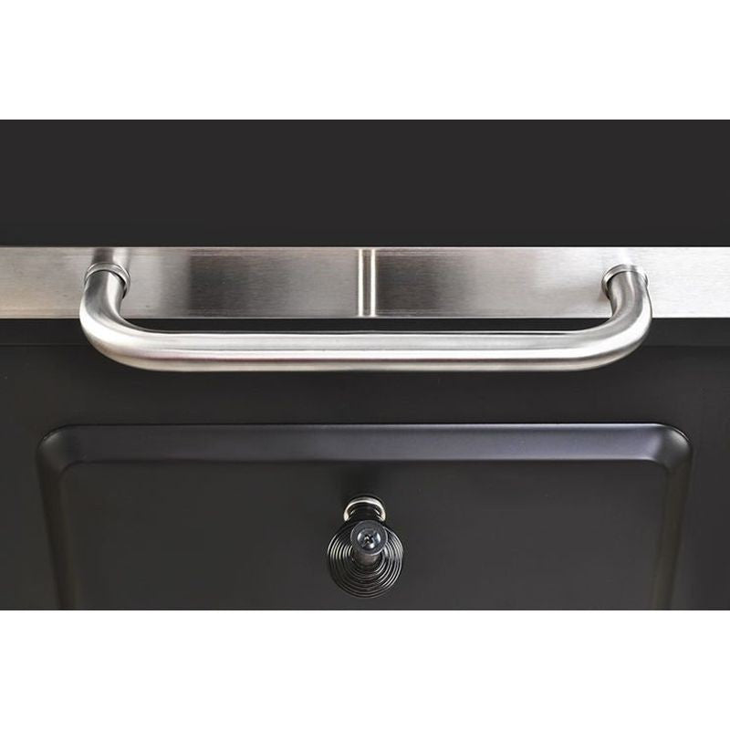 Gratar BBQ pe carbune, capac rabatabil cu termometru, roti transport, 115x46x106 cm, grill 61.5x46x51 cm