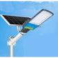 Lampa solara stradala Smart, IP66, senzor de lumina, 120 LED-uri SMD, 1800 lm, panou 20W, putere 100W, autonomie 12-16 ore, telecomanda, montare prin fixare, pentru strada sau gradina, finisaj mat, material ABS,  49 x 21 x 5.5 cm, gri (Copy)