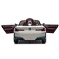 Masinuta electrica BMW I4, 2X25W, Bluetooth, MP3, lumini LED fata-spate, suspensii, roti spuma EVA, scaun maro