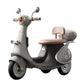 Motocicletă Electrică cu 3 Roti, Smart, Acumulator Încarcare, Anti-Rasturnare, Lumini, Sunete, Baterie 6V 7Ah, Telecomanda, 95x67x36cm, Gri