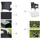 Set 4 piese mobilier gradina, fotolii, canapea, masuta cafea, perne, blat sticla, model ratan negru