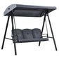 Balansoar gradina, 3 locuri, copertina impermeabila, 205x118x184 cm, gri