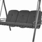 Balansoar gradina, 3 locuri, copertina impermeabila, 205x118x184 cm, gri
