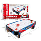 Masa Air Hockey Graffiti cu Picioare Scurte, Smart, PVC, 2 Pucuri, Tabela Scor, 2 Impingatoare, 76x38x21.5 cm, Albastru