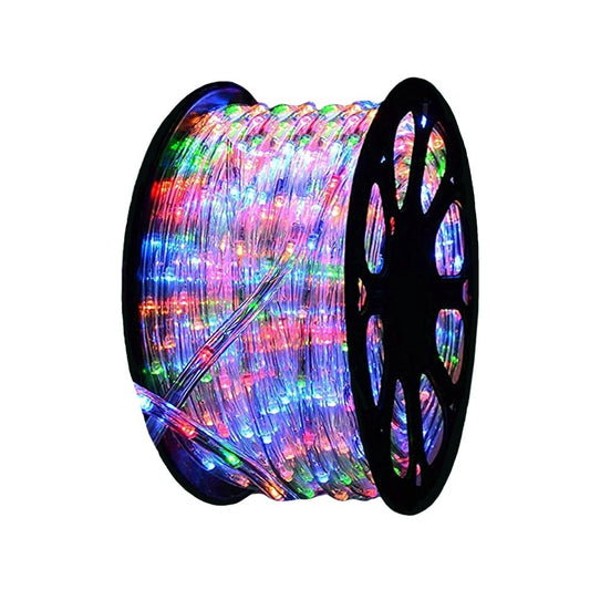 Instalatie Craciun, 100 m, 2400 Led-uri, Furtun Luminos, Multicolor, Transformator, Sectionabila, 220 V, Smart