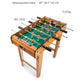 Masa de Fotbal cu Teren si 18 Jucatori Smart, 6 Manere, cu Tablou pentru Scor, din Metal, Lemn si ABS, 69 x 36.5 x 61 cm, cu Picioruse, pentru copii/adulti