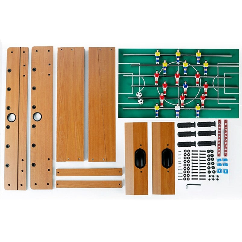 Masa de fotbal cu teren si 18 jucatori Smart, cu tablou pentru scor, din metal, lemn si ABS, cu Picioare, 69 x 34 x 65 cm, pentru copii si adulti