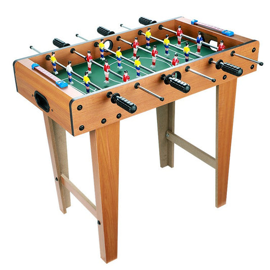 Masa de fotbal cu teren si 18 jucatori Smart, cu tablou pentru scor, din metal, lemn si ABS, cu Picioare, 69 x 34 x 65 cm, pentru copii si adulti