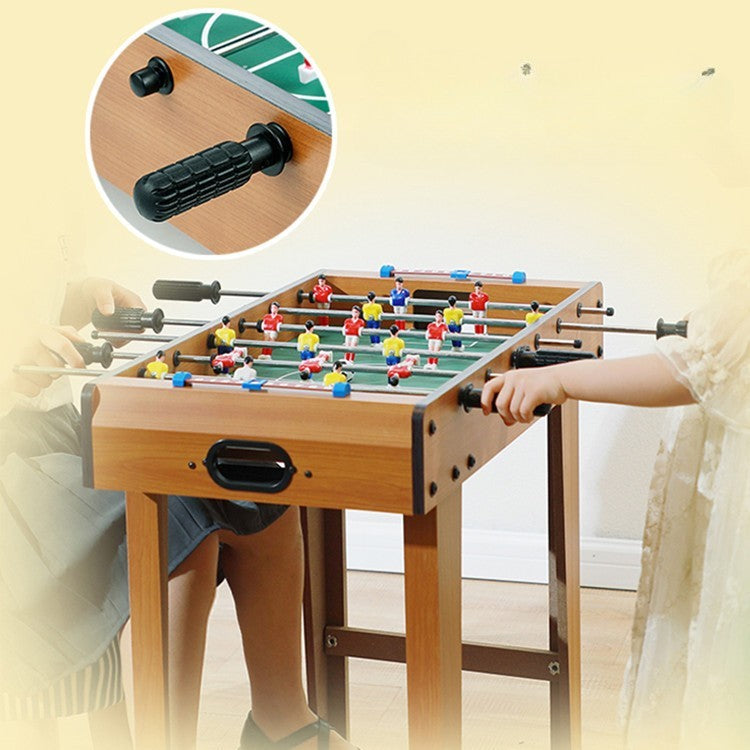 Masa de fotbal cu teren si 18 jucatori Smart, cu tablou pentru scor, din metal, lemn si ABS, cu Picioare, 69 x 34 x 65 cm, pentru copii si adulti