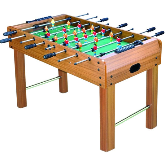 Masa de Fotbal cu Teren si 21 Jucatori Smart, 8 Manere, cu Tablou pentru Scor, din Metal, Lemn si ABS, 120 x 61.5 x 81 cm, cu Picioare, pentru copii/adulti