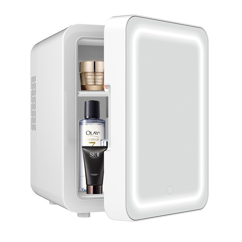Mini frigider cosmetice, Smart, dubla functie de incalzire/racire, portabil, 8L, alb