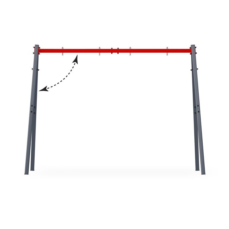 Suport metalic dublu pentru leagan, sarcina maxima 150 kg, 4 carlige fixare