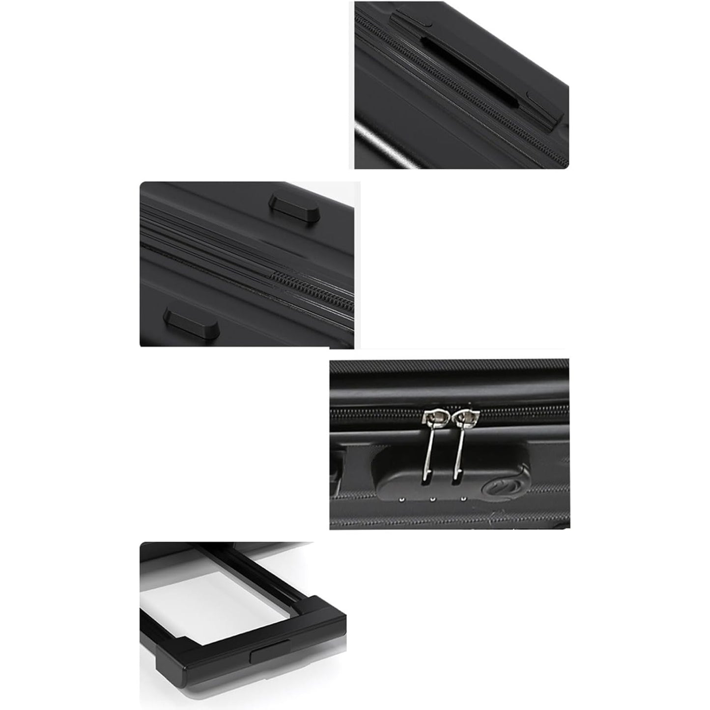 Troler de Calatorie, Smart, 56 x 35 x 22 cm, 4 Roti, Maner Reglabil, din ABS, cu Fermoar, Blocare cu Cod, Impermeabil, Model Astronaut, Negru
