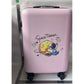 Troler de Calatorie, Smart, 56 x 35 x 22 cm, 4 Roti, Maner Reglabil, din ABS, cu Fermoar, Blocare cu Cod, Impermeabil, Model Astronaut, Roz