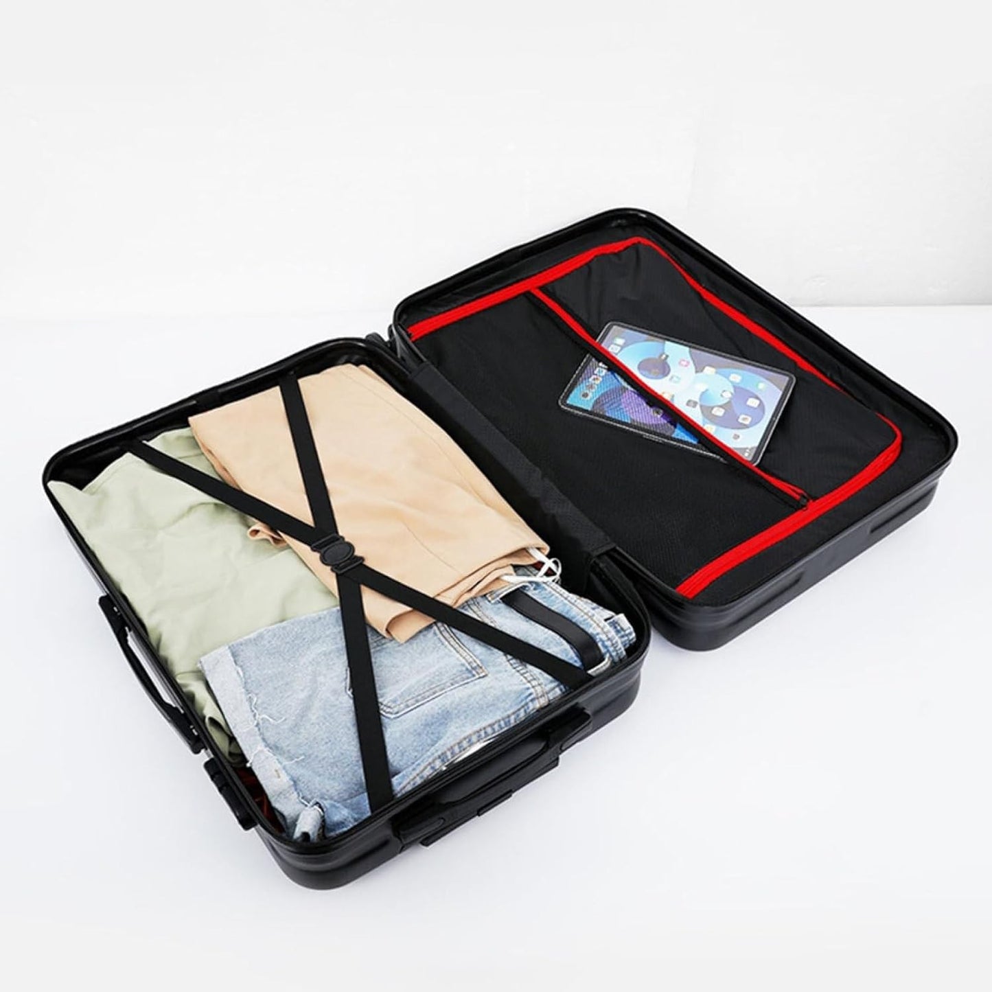Troler de Calatorie, Smart, 56 x 35 x 22 cm, 4 Roti, Maner Reglabil, din ABS, cu Fermoar, Blocare cu Cod, Impermeabil, Model Astronaut, Roz