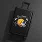 Troler de Calatorie, Smart, 56 x 35 x 22 cm, 4 Roti, Maner Reglabil, din ABS, cu Fermoar, Blocare cu Cod, Impermeabil, Model Astronaut, Negru