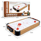 Masa Air Hockey Graffiti fara Picioare, Smart, Lemn, 2 Pucuri, Tabela Scor, 2 Impingatoare, 76x38x9 cm, Maro